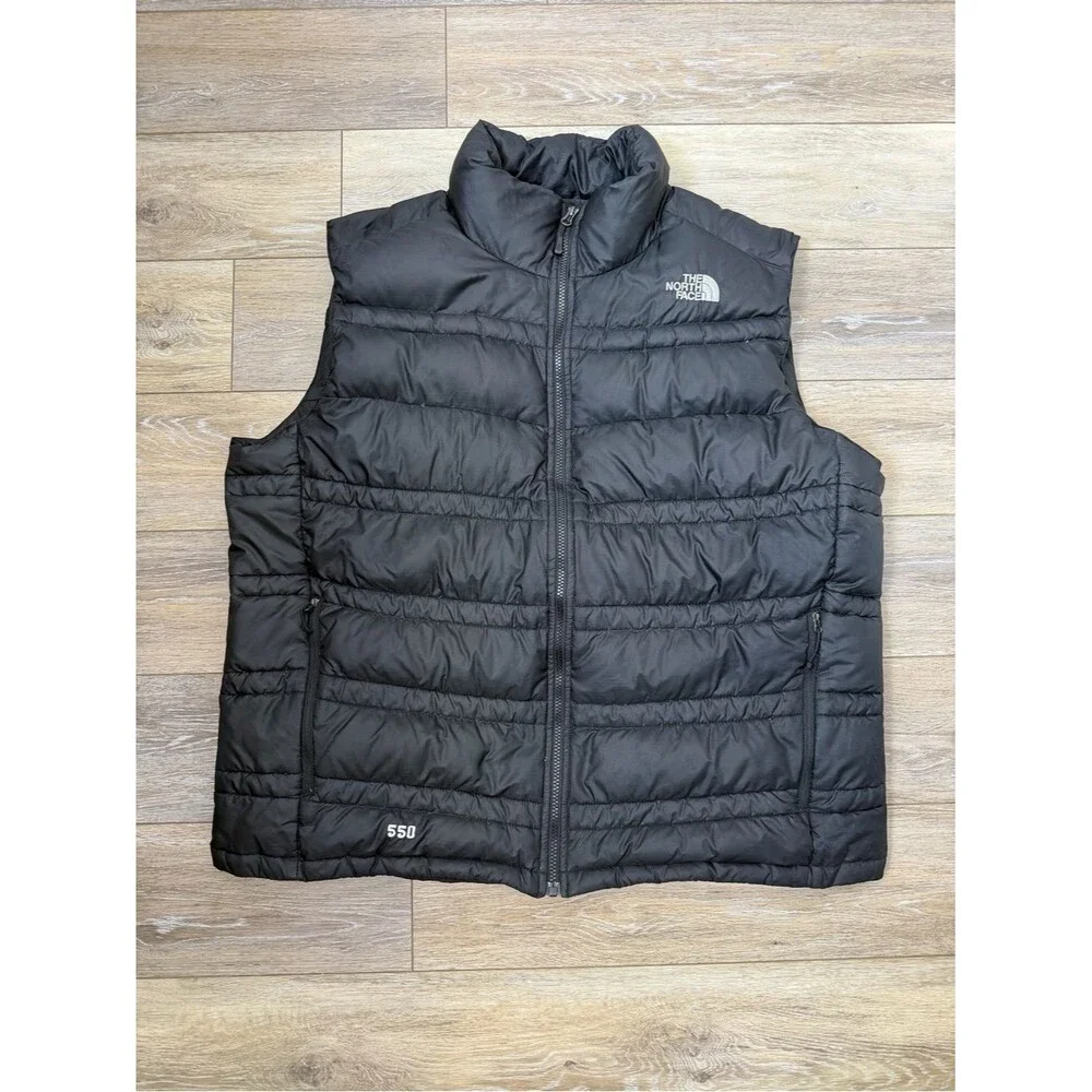 The North Face Black Men's 550 Down Puffer Vest Sz XXL